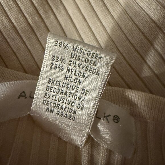 August Silk M Medium Square Neck Ribbed Fitted Stretch Baby Top Y2K Grunge 90s - Picture 6 of 6